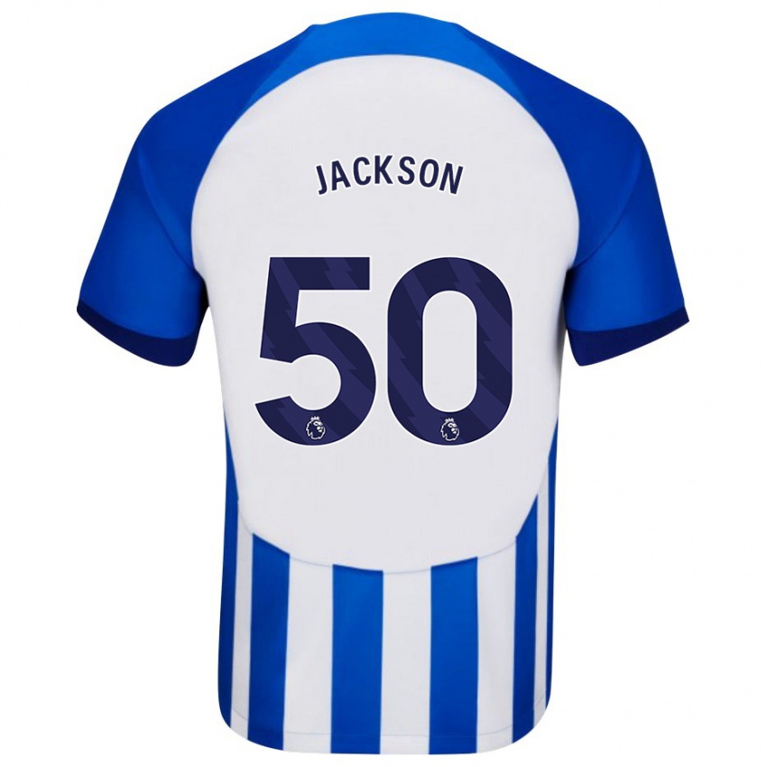 Dame Ben Jackson #50 Blå Hjemmetrøye Drakt Trøye 2023/24 Skjorter T-Skjorte