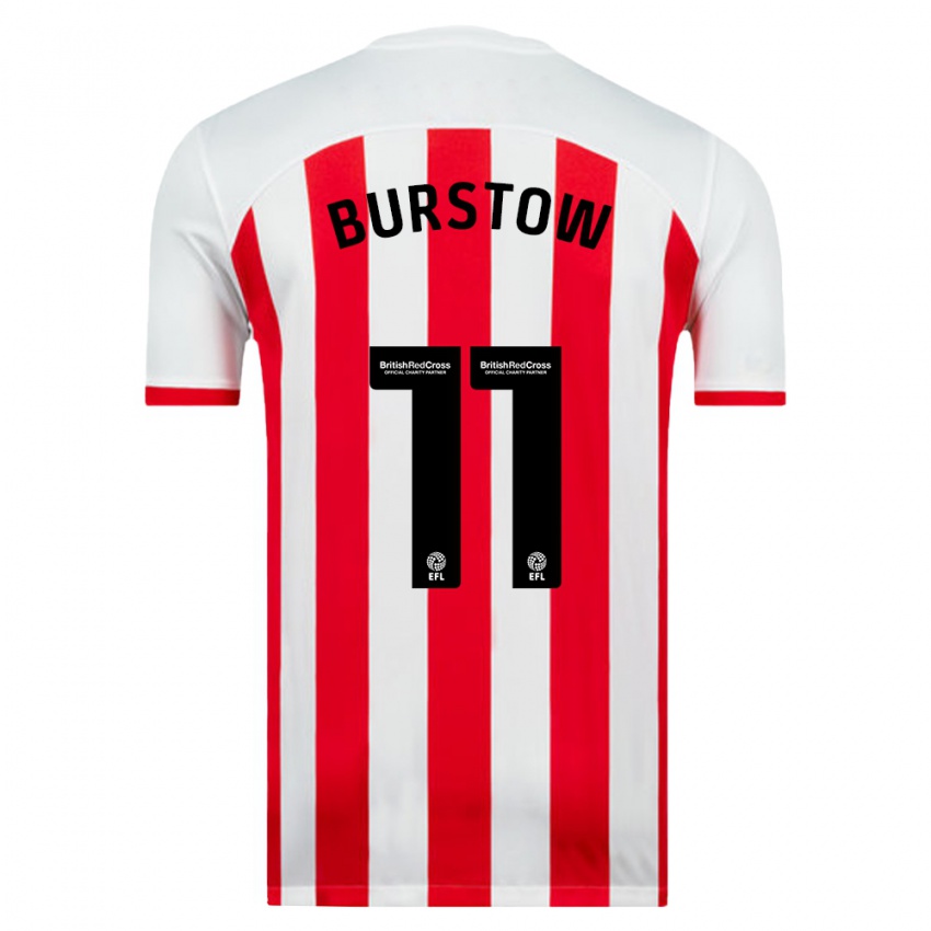 Dame Mason Burstow #11 Hvit Hjemmetrøye Drakt Trøye 2023/24 Skjorter T-Skjorte