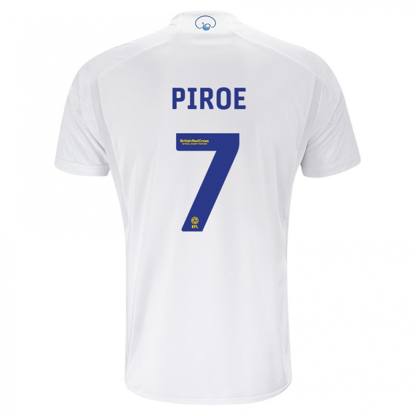 Dame Joël Piroe #7 Hvit Hjemmetrøye Drakt Trøye 2023/24 Skjorter T-Skjorte