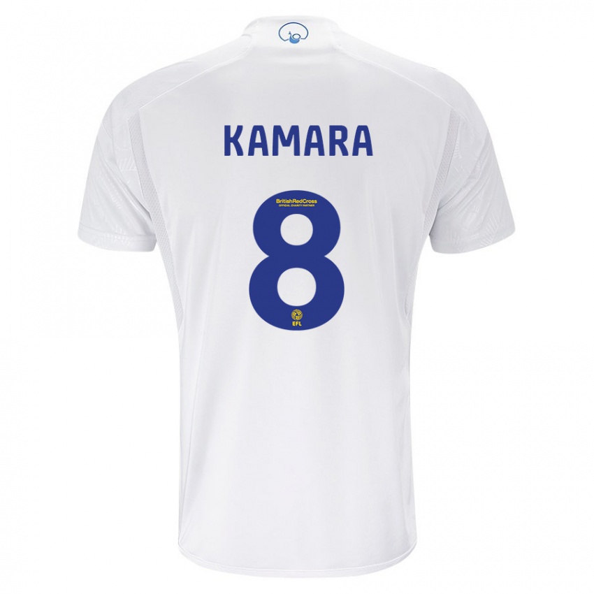 Dame Glen Kamara #8 Hvit Hjemmetrøye Drakt Trøye 2023/24 Skjorter T-Skjorte