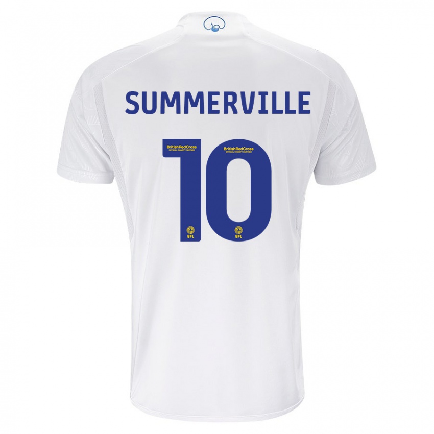 Dame Crysencio Summerville #10 Hvit Hjemmetrøye Drakt Trøye 2023/24 Skjorter T-Skjorte