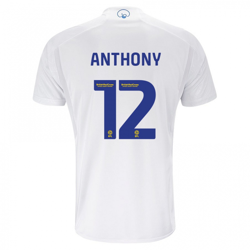 Dame Jaidon Anthony #12 Hvit Hjemmetrøye Drakt Trøye 2023/24 Skjorter T-Skjorte