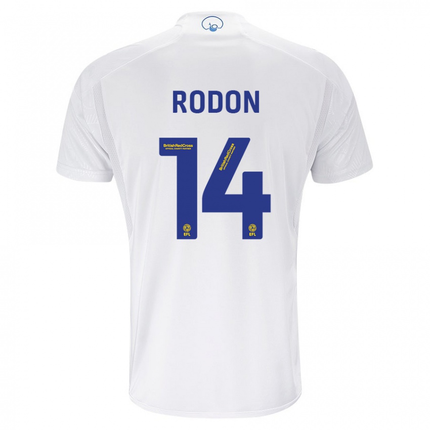 Dame Joe Rodon #14 Hvit Hjemmetrøye Drakt Trøye 2023/24 Skjorter T-Skjorte