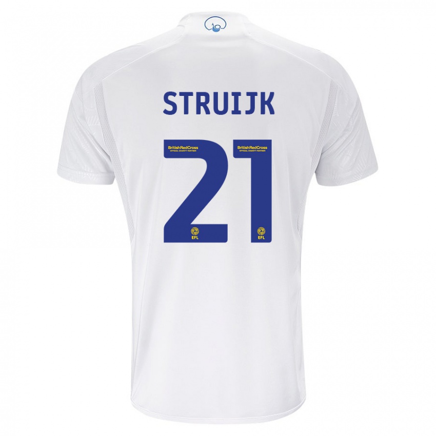Dame Pascal Struijk #21 Hvit Hjemmetrøye Drakt Trøye 2023/24 Skjorter T-Skjorte