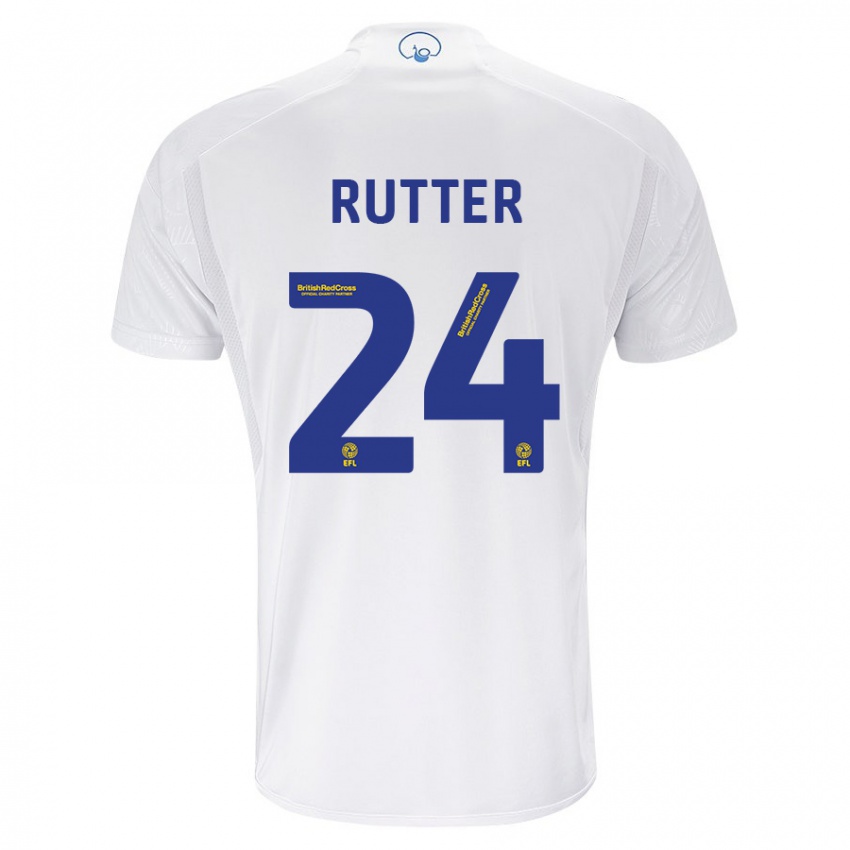 Dame Georginio Rutter #24 Hvit Hjemmetrøye Drakt Trøye 2023/24 Skjorter T-Skjorte