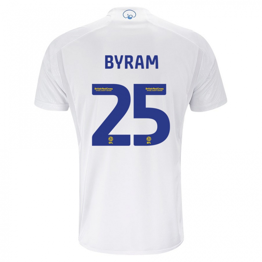 Dame Sam Byram #25 Hvit Hjemmetrøye Drakt Trøye 2023/24 Skjorter T-Skjorte