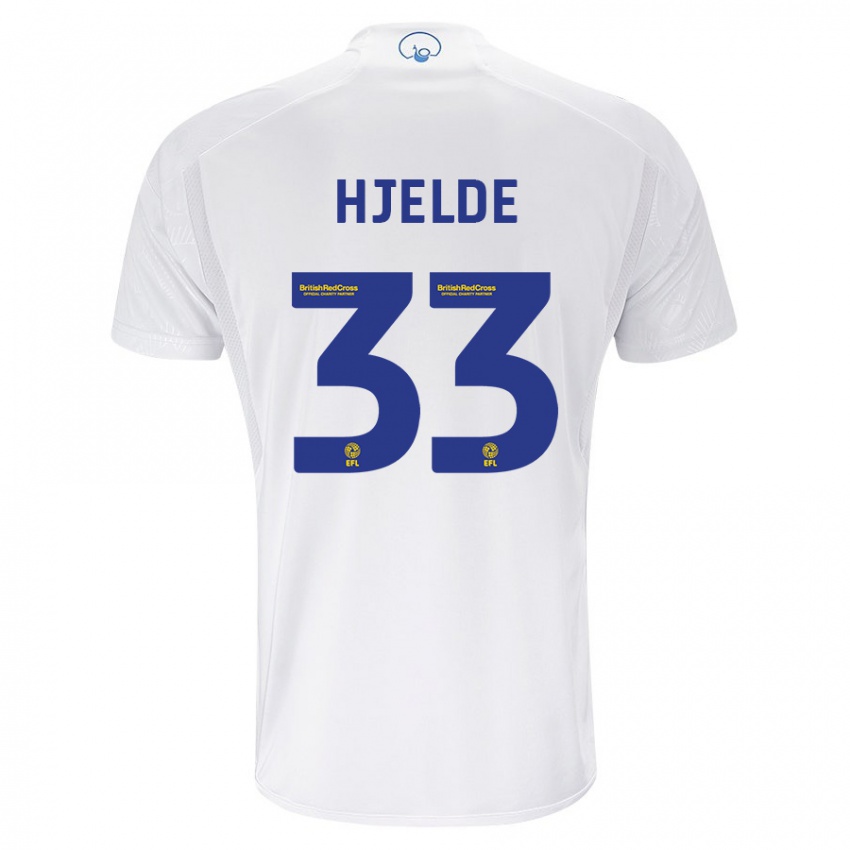 Dame Leo Fuhr Hjelde #33 Hvit Hjemmetrøye Drakt Trøye 2023/24 Skjorter T-Skjorte