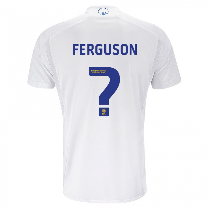 Dame Connor Ferguson #0 Hvit Hjemmetrøye Drakt Trøye 2023/24 Skjorter T-Skjorte
