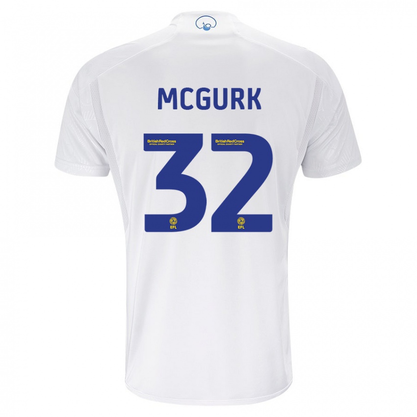 Dame Sean Mcgurk #32 Hvit Hjemmetrøye Drakt Trøye 2023/24 Skjorter T-Skjorte