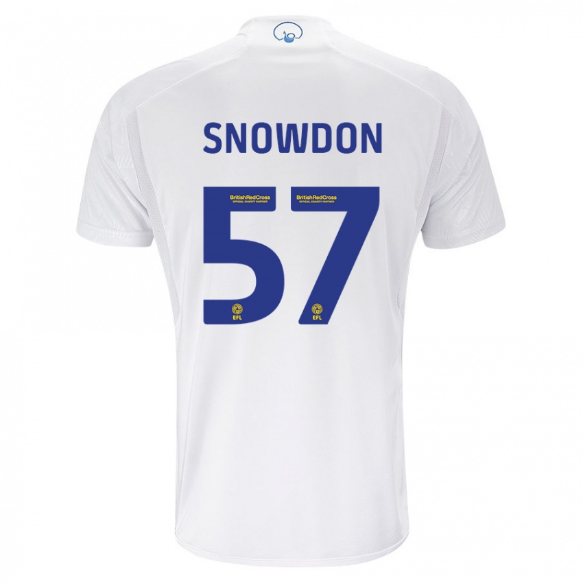 Dame Joe Snowdon #57 Hvit Hjemmetrøye Drakt Trøye 2023/24 Skjorter T-Skjorte