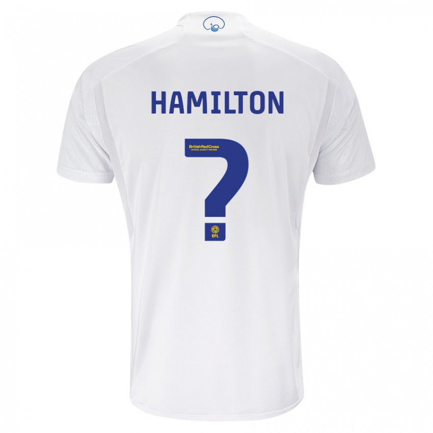 Dame Joshua Hamilton #0 Hvit Hjemmetrøye Drakt Trøye 2023/24 Skjorter T-Skjorte
