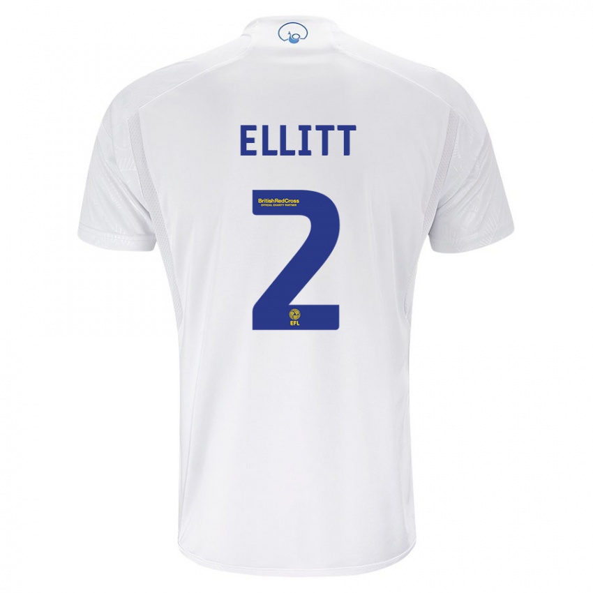 Dame Izzy Ellitt #2 Hvit Hjemmetrøye Drakt Trøye 2023/24 Skjorter T-Skjorte