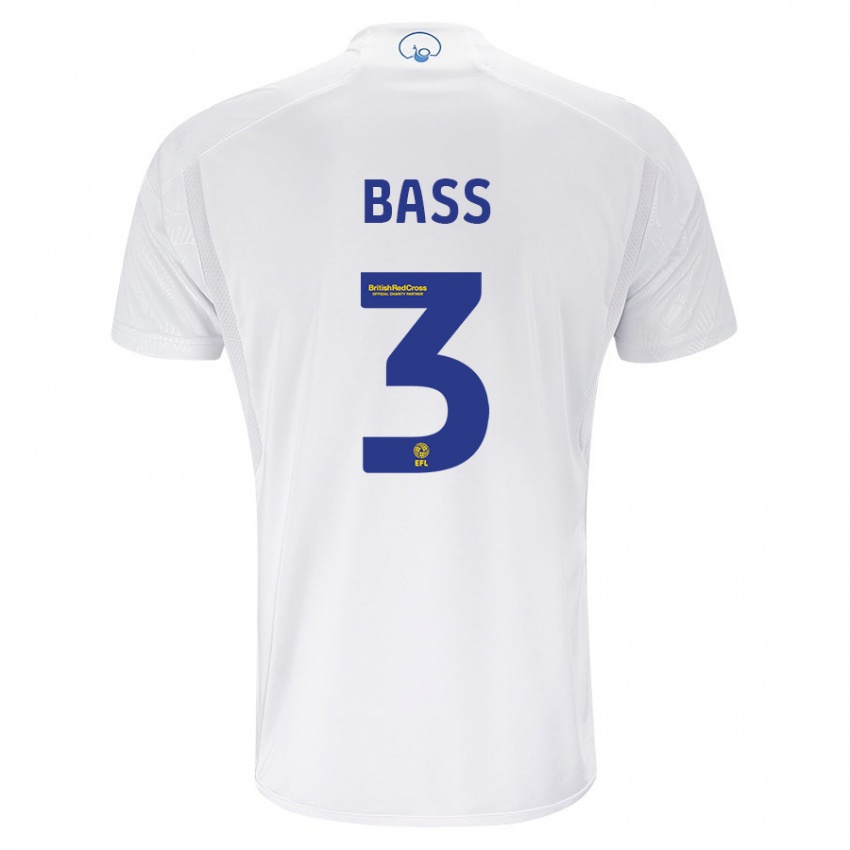 Dame Rebekah Bass #3 Hvit Hjemmetrøye Drakt Trøye 2023/24 Skjorter T-Skjorte