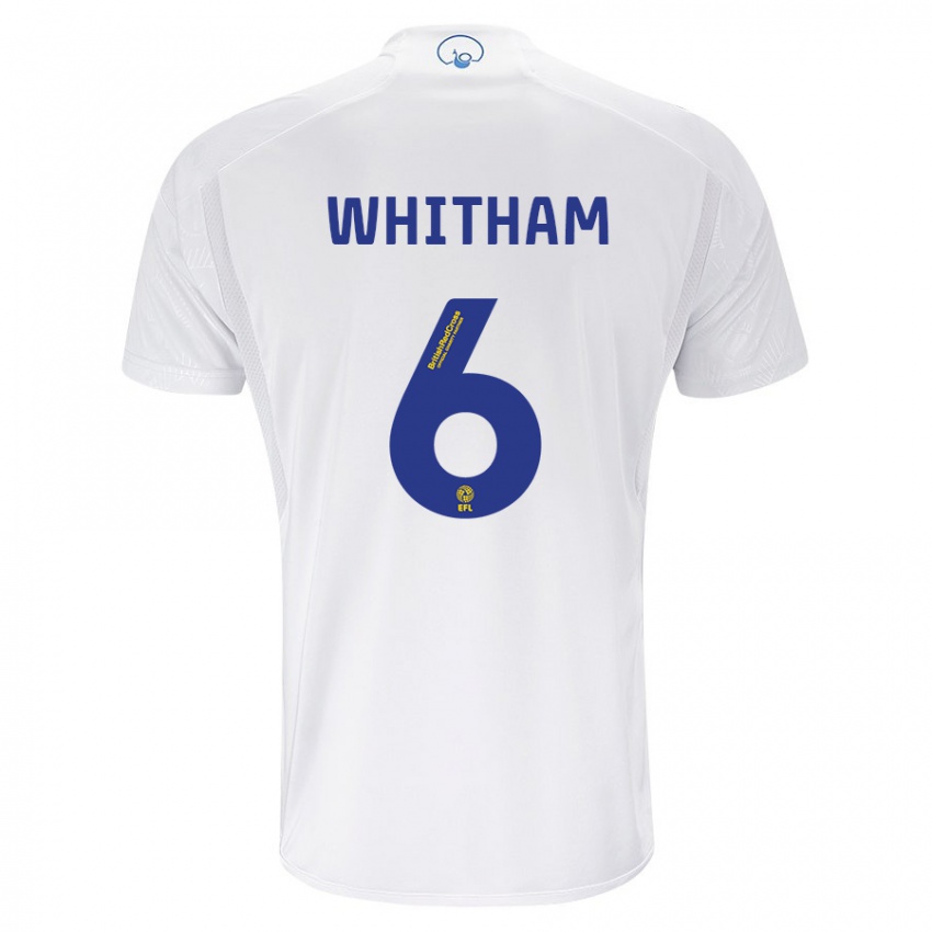 Dame Danielle Whitham #6 Hvit Hjemmetrøye Drakt Trøye 2023/24 Skjorter T-Skjorte