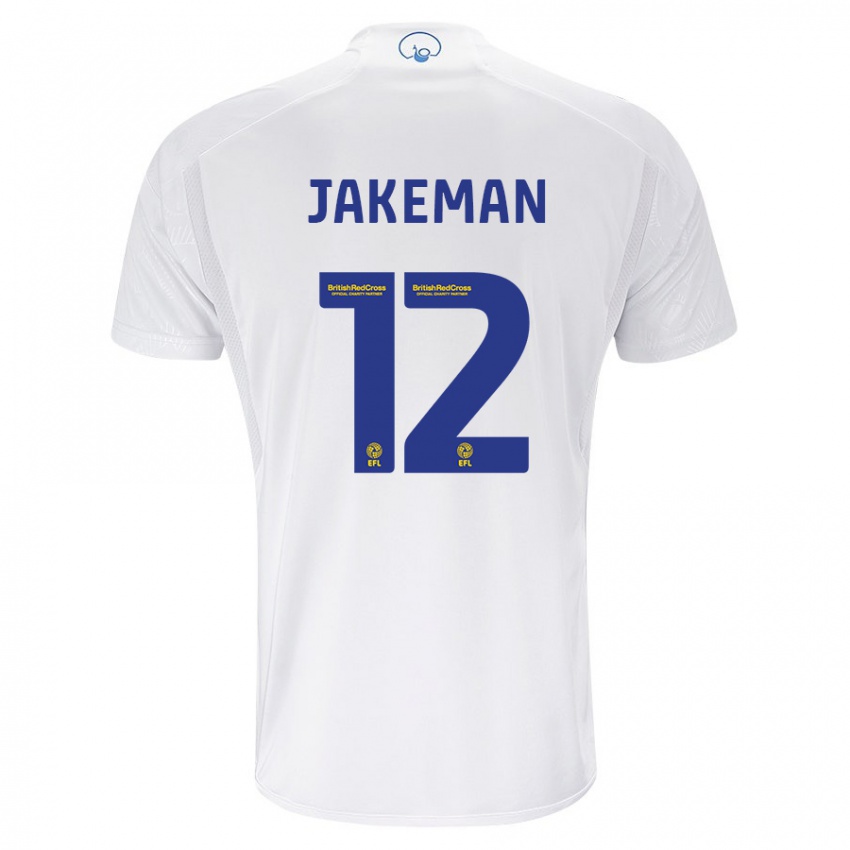 Dame Harriet Jakeman #12 Hvit Hjemmetrøye Drakt Trøye 2023/24 Skjorter T-Skjorte