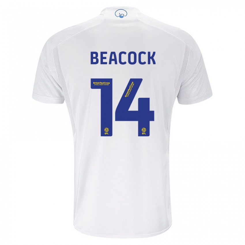 Dame Molly Beacock #14 Hvit Hjemmetrøye Drakt Trøye 2023/24 Skjorter T-Skjorte