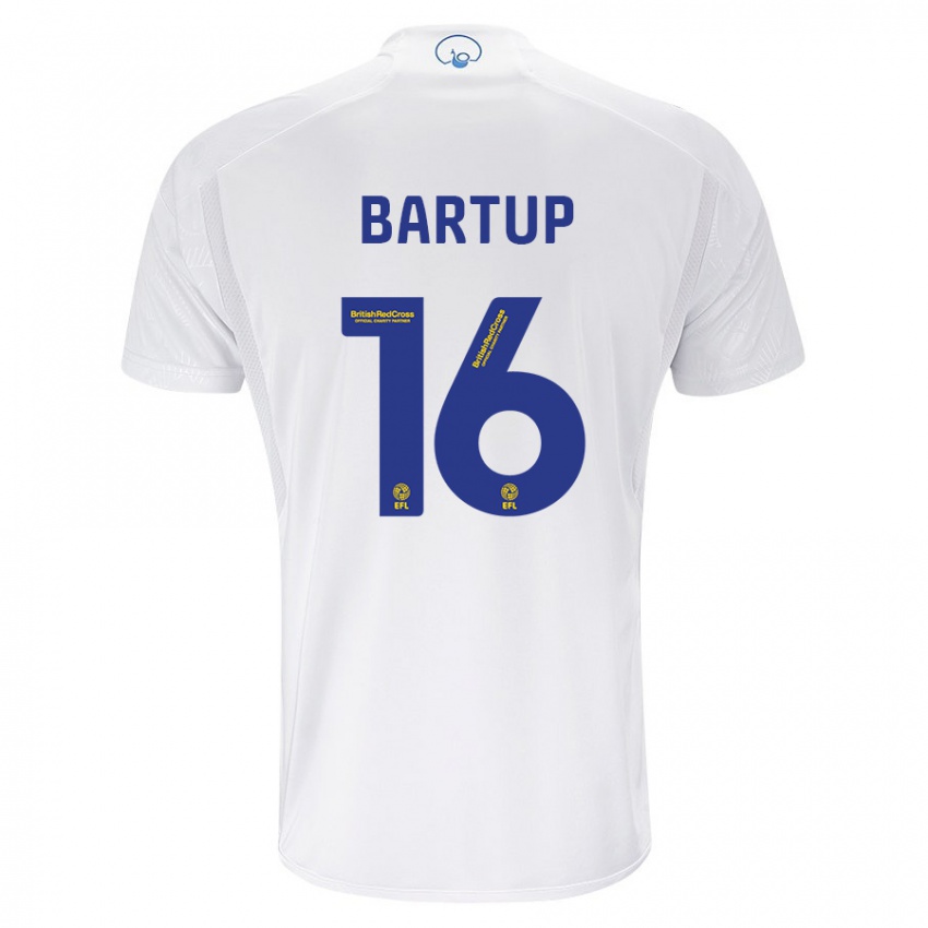 Dame Laura Bartup #16 Hvit Hjemmetrøye Drakt Trøye 2023/24 Skjorter T-Skjorte