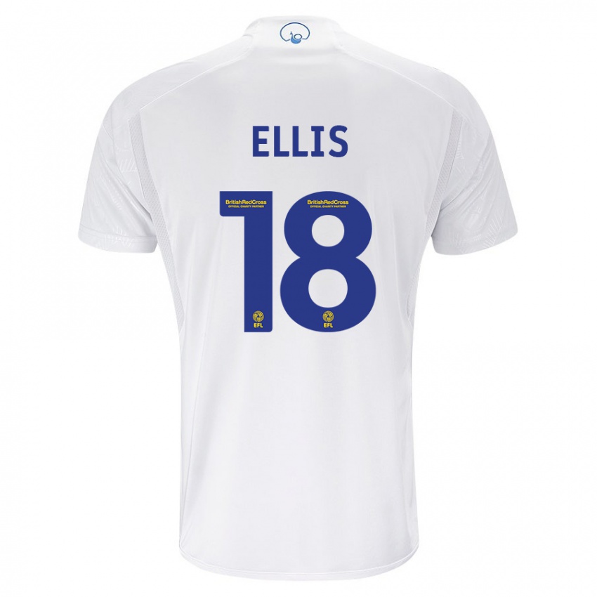 Dame Macy Ellis #18 Hvit Hjemmetrøye Drakt Trøye 2023/24 Skjorter T-Skjorte