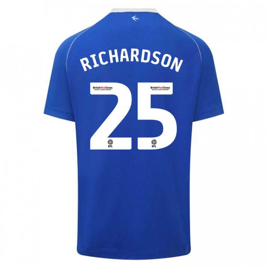 Dame Tija Richardson #25 Blå Hjemmetrøye Drakt Trøye 2023/24 Skjorter T-Skjorte