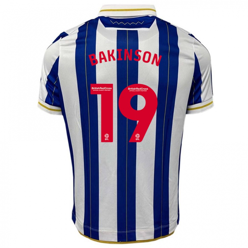 Dame Tyreeq Bakinson #19 Blå Hvit Hjemmetrøye Drakt Trøye 2023/24 Skjorter T-Skjorte