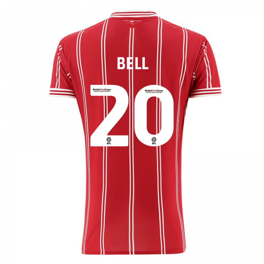 Dame Sam Bell #20 Rød Hjemmetrøye Drakt Trøye 2023/24 Skjorter T-Skjorte