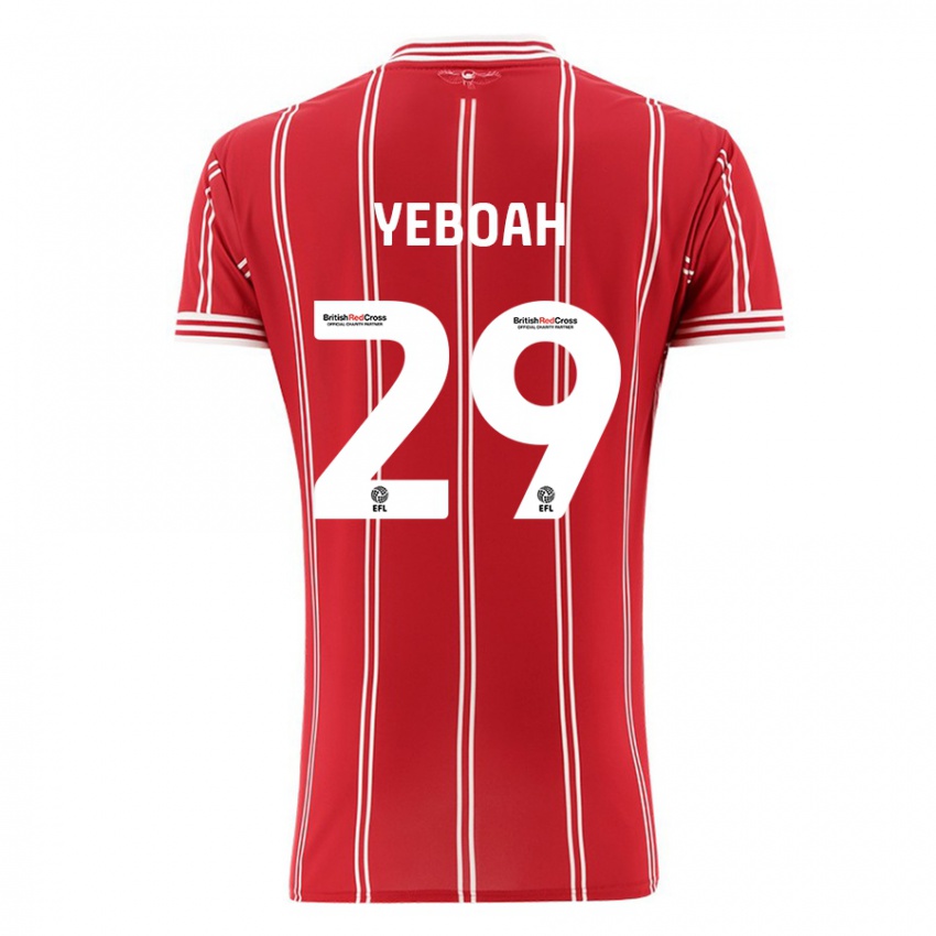 Dame Ephraim Yeboah #29 Rød Hjemmetrøye Drakt Trøye 2023/24 Skjorter T-Skjorte