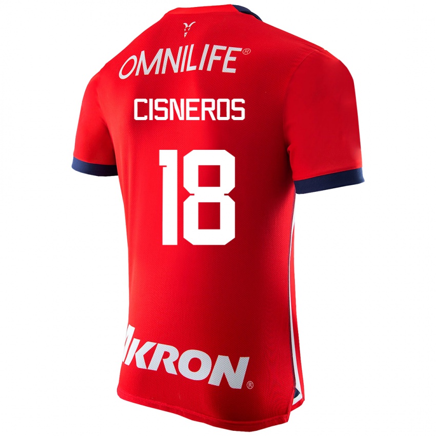 Dame Ronaldo Cisneros #18 Rød Hjemmetrøye Drakt Trøye 2023/24 Skjorter T-Skjorte