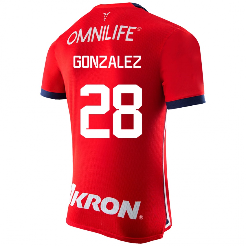 Dame Fernando González #28 Rød Hjemmetrøye Drakt Trøye 2023/24 Skjorter T-Skjorte