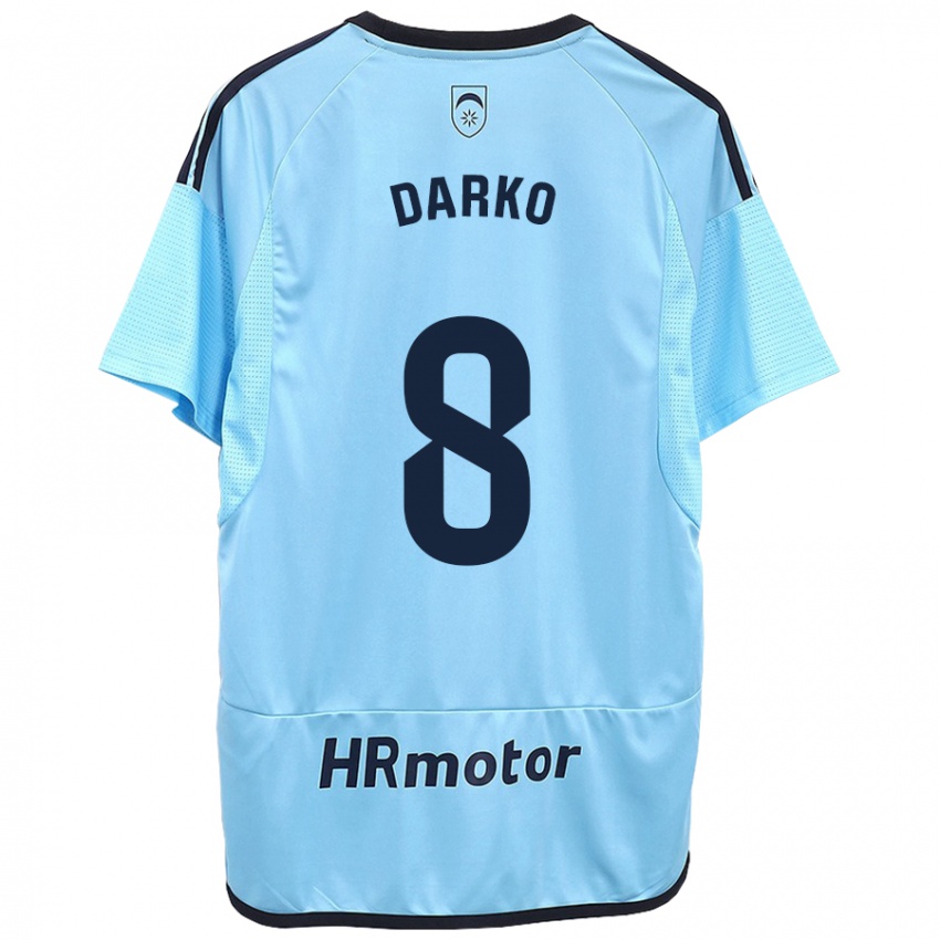Dame Darko Brasanac #8 Blå Bortetrøye Drakt Trøye 2023/24 Skjorter T-Skjorte