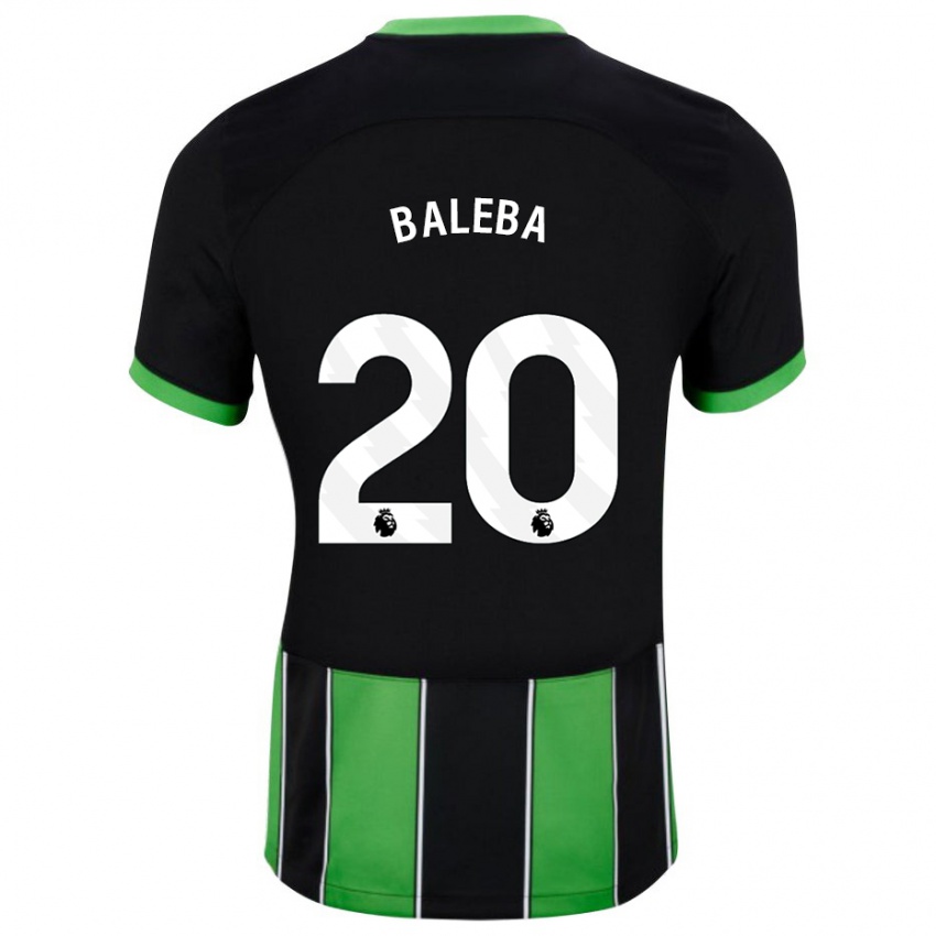 Dame Carlos Baleba #20 Svart Grønn Bortetrøye Drakt Trøye 2023/24 Skjorter T-Skjorte