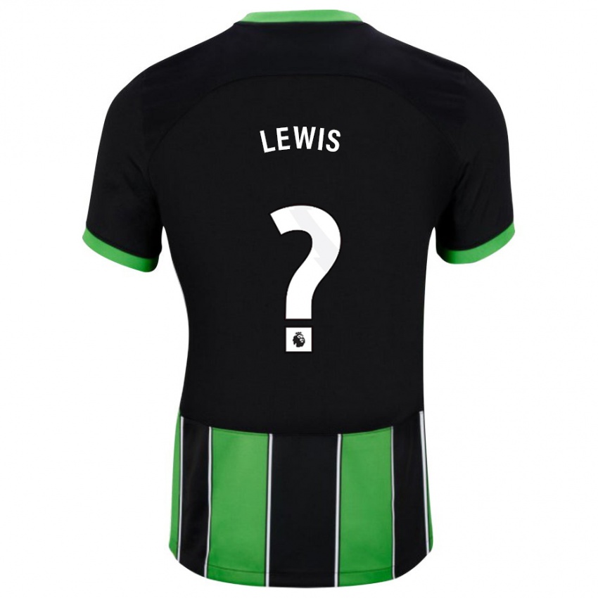 Dame Josh Lewis #0 Svart Grønn Bortetrøye Drakt Trøye 2023/24 Skjorter T-Skjorte