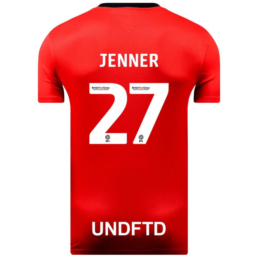 Dame Abbi Jenner #27 Rød Bortetrøye Drakt Trøye 2023/24 Skjorter T-Skjorte