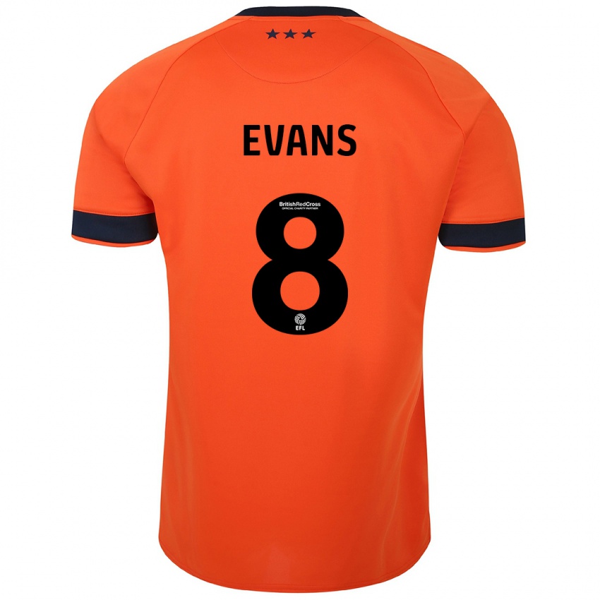 Dame Lee Evans #8 Oransje Bortetrøye Drakt Trøye 2023/24 Skjorter T-Skjorte