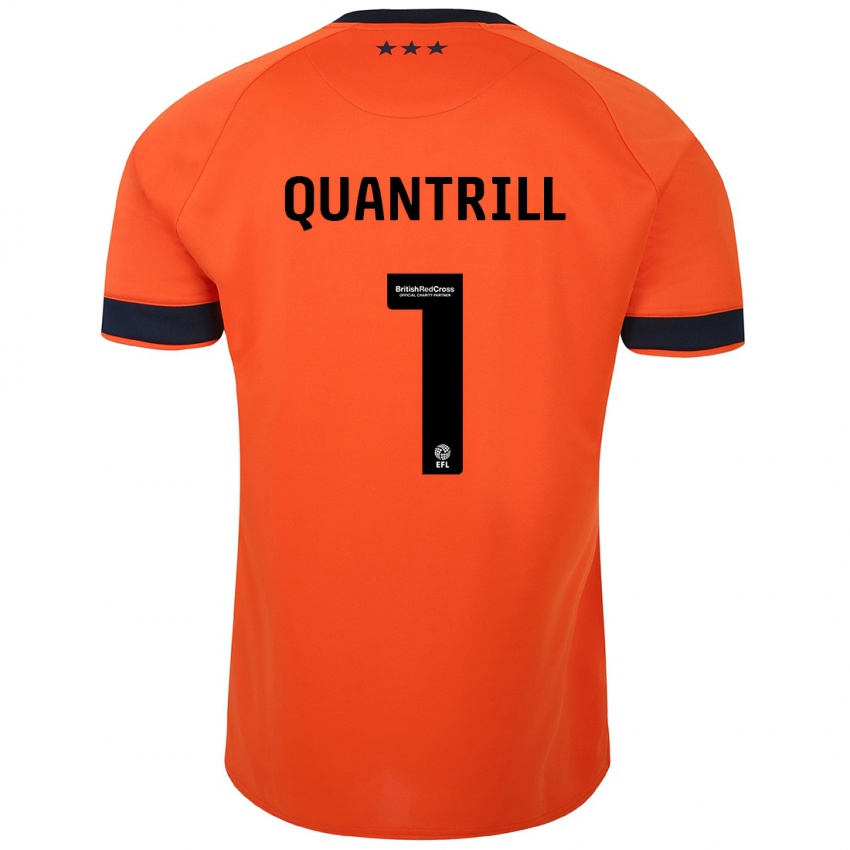 Dame Sarah Quantrill #1 Oransje Bortetrøye Drakt Trøye 2023/24 Skjorter T-Skjorte