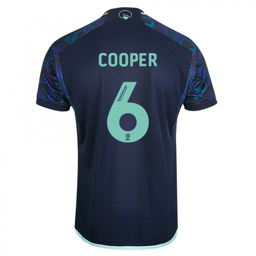 Dame Liam Cooper #6 Blå Bortetrøye Drakt Trøye 2023/24 Skjorter T-Skjorte