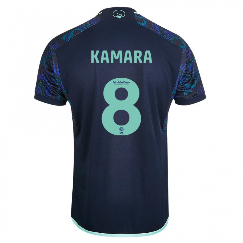 Dame Glen Kamara #8 Blå Bortetrøye Drakt Trøye 2023/24 Skjorter T-Skjorte
