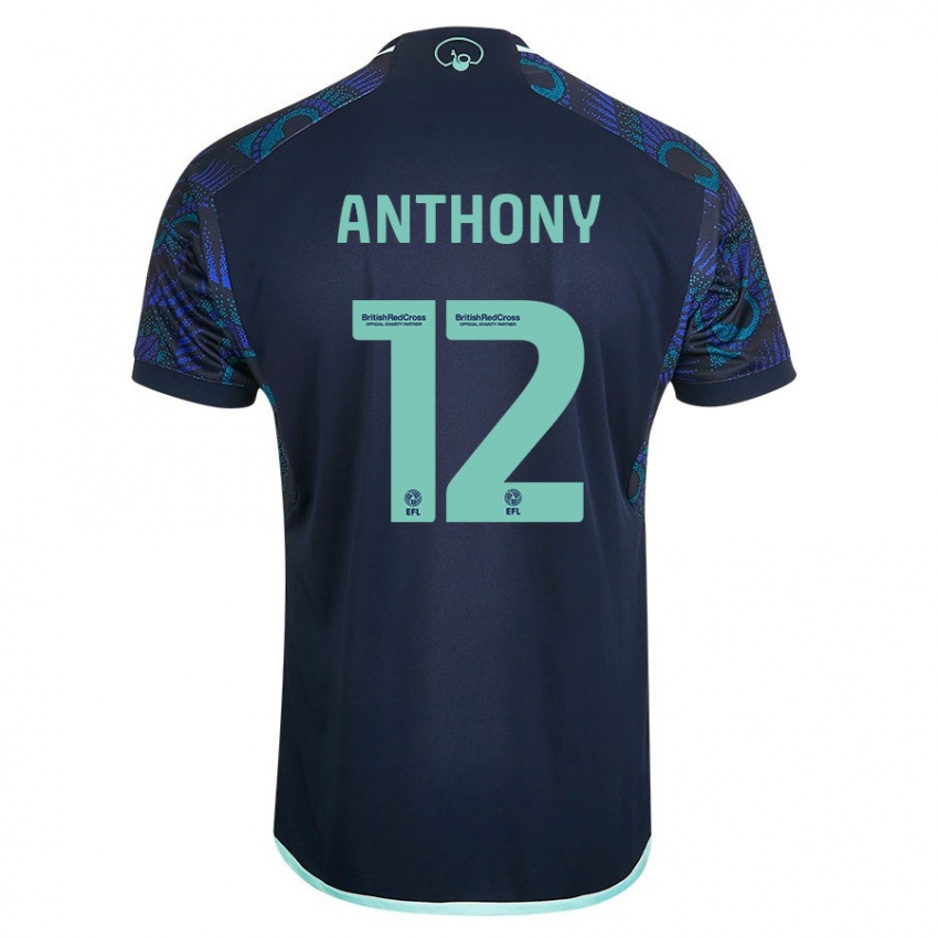 Dame Jaidon Anthony #12 Blå Bortetrøye Drakt Trøye 2023/24 Skjorter T-Skjorte