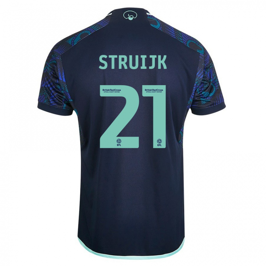 Dame Pascal Struijk #21 Blå Bortetrøye Drakt Trøye 2023/24 Skjorter T-Skjorte