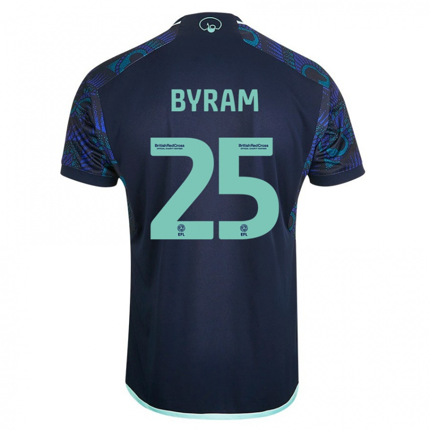 Dame Sam Byram #25 Blå Bortetrøye Drakt Trøye 2023/24 Skjorter T-Skjorte