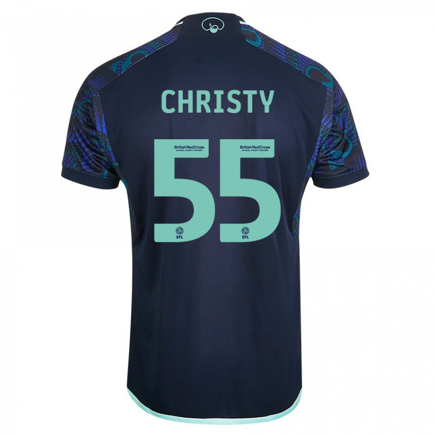 Dame Harry Christy #55 Blå Bortetrøye Drakt Trøye 2023/24 Skjorter T-Skjorte