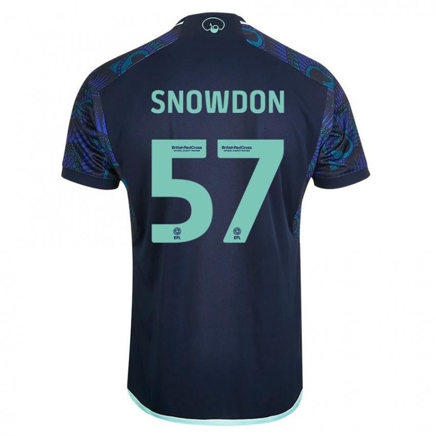 Dame Joe Snowdon #57 Blå Bortetrøye Drakt Trøye 2023/24 Skjorter T-Skjorte