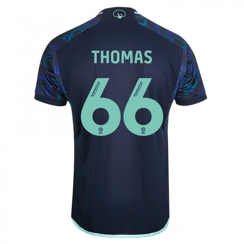 Dame Luca Thomas #66 Blå Bortetrøye Drakt Trøye 2023/24 Skjorter T-Skjorte