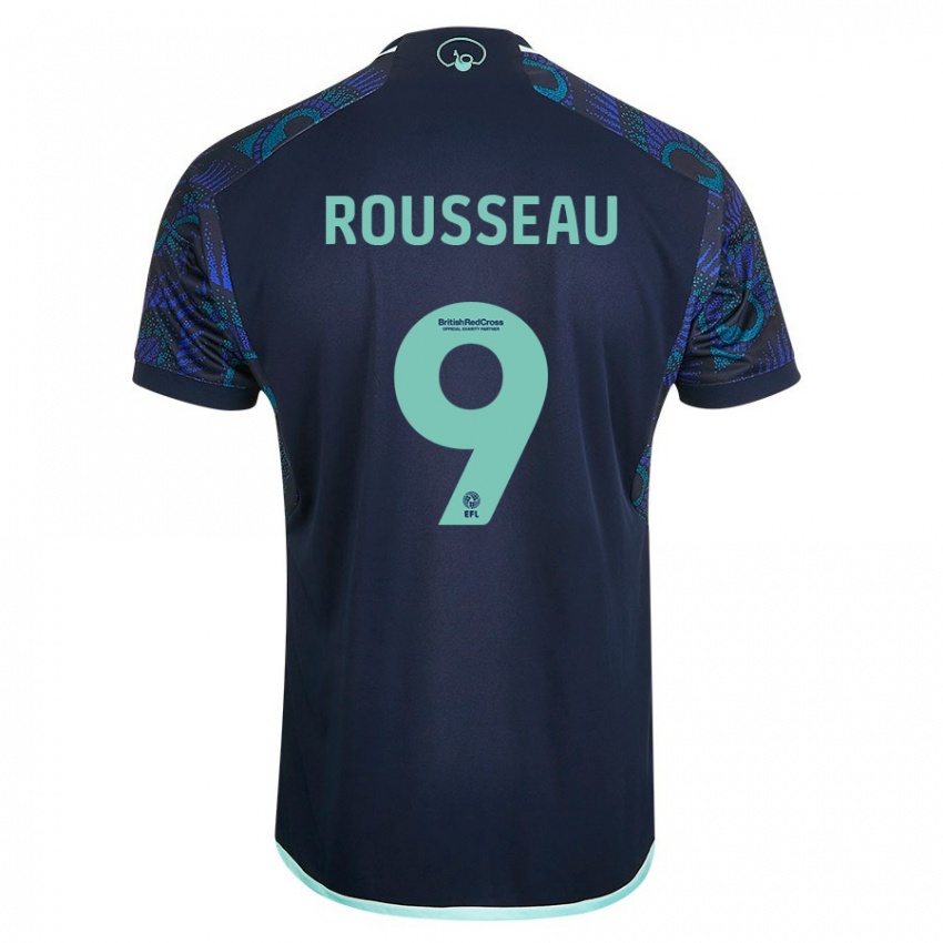 Dame Jess Rousseau #9 Blå Bortetrøye Drakt Trøye 2023/24 Skjorter T-Skjorte