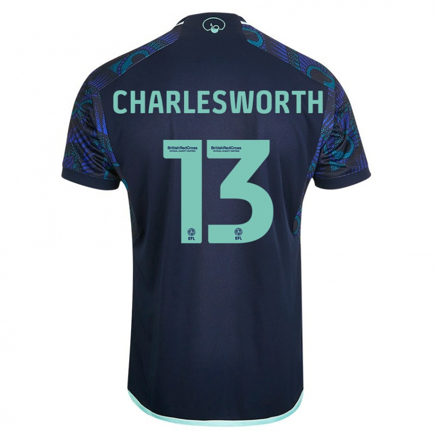 Dame Millie Robshaw-Charlesworth #13 Blå Bortetrøye Drakt Trøye 2023/24 Skjorter T-Skjorte