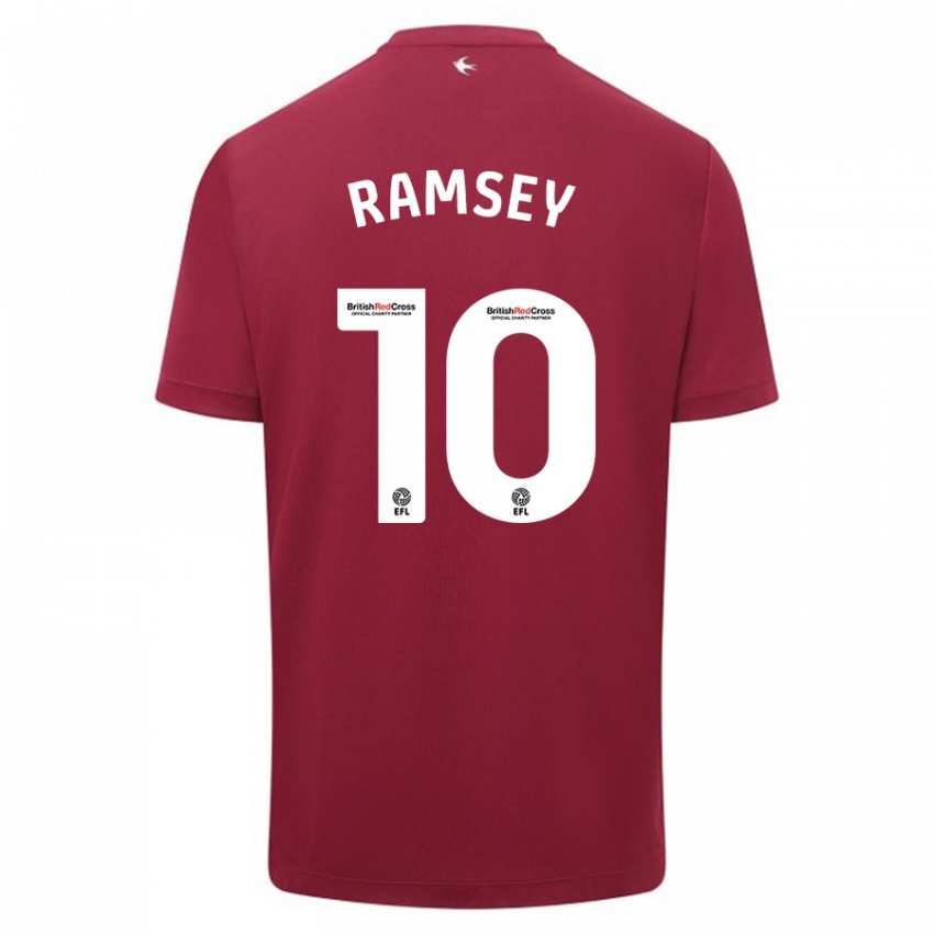 Dame Aaron Ramsey #10 Rød Bortetrøye Drakt Trøye 2023/24 Skjorter T-Skjorte