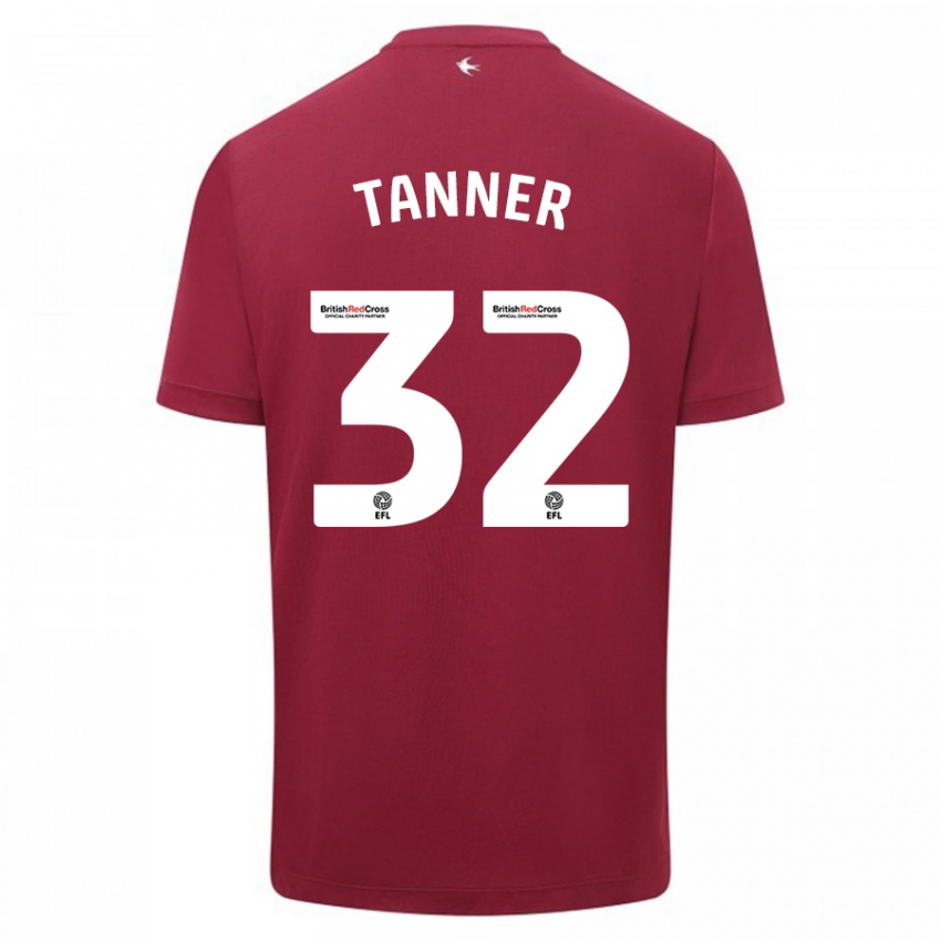 Dame Ollie Tanner #32 Rød Bortetrøye Drakt Trøye 2023/24 Skjorter T-Skjorte