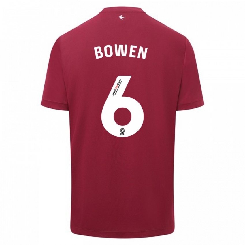 Dame Megan Bowen #6 Rød Bortetrøye Drakt Trøye 2023/24 Skjorter T-Skjorte