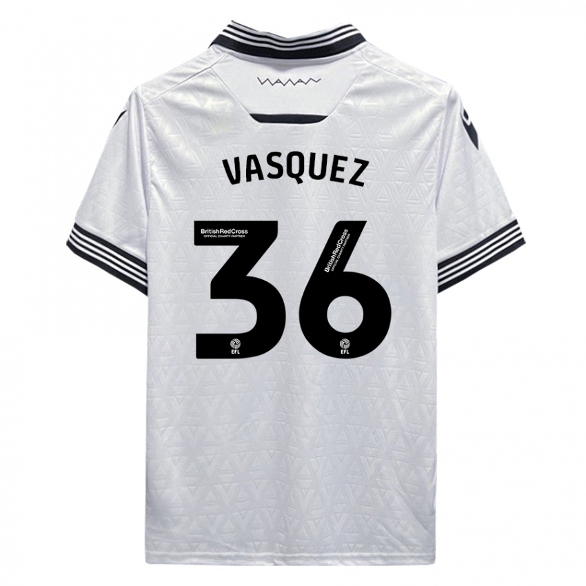 Dame Devis Vásquez #36 Hvit Bortetrøye Drakt Trøye 2023/24 Skjorter T-Skjorte