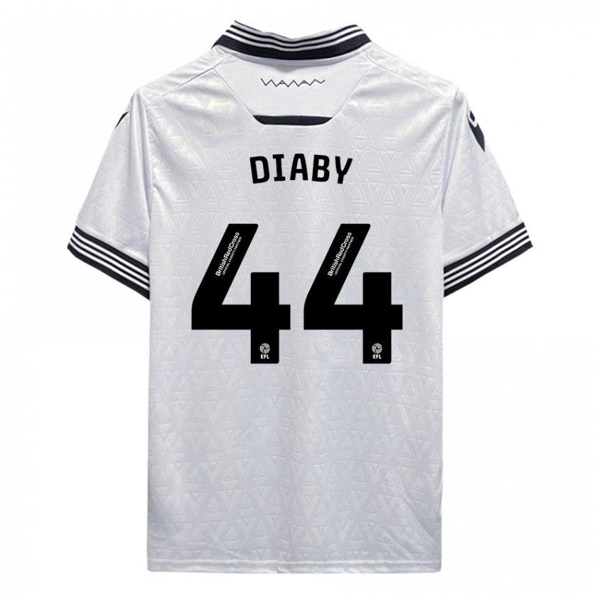 Dame Momo Diaby #44 Hvit Bortetrøye Drakt Trøye 2023/24 Skjorter T-Skjorte