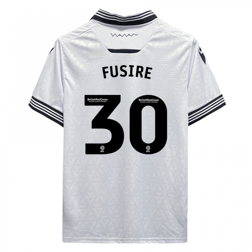 Dame Sean Fusire #30 Hvit Bortetrøye Drakt Trøye 2023/24 Skjorter T-Skjorte